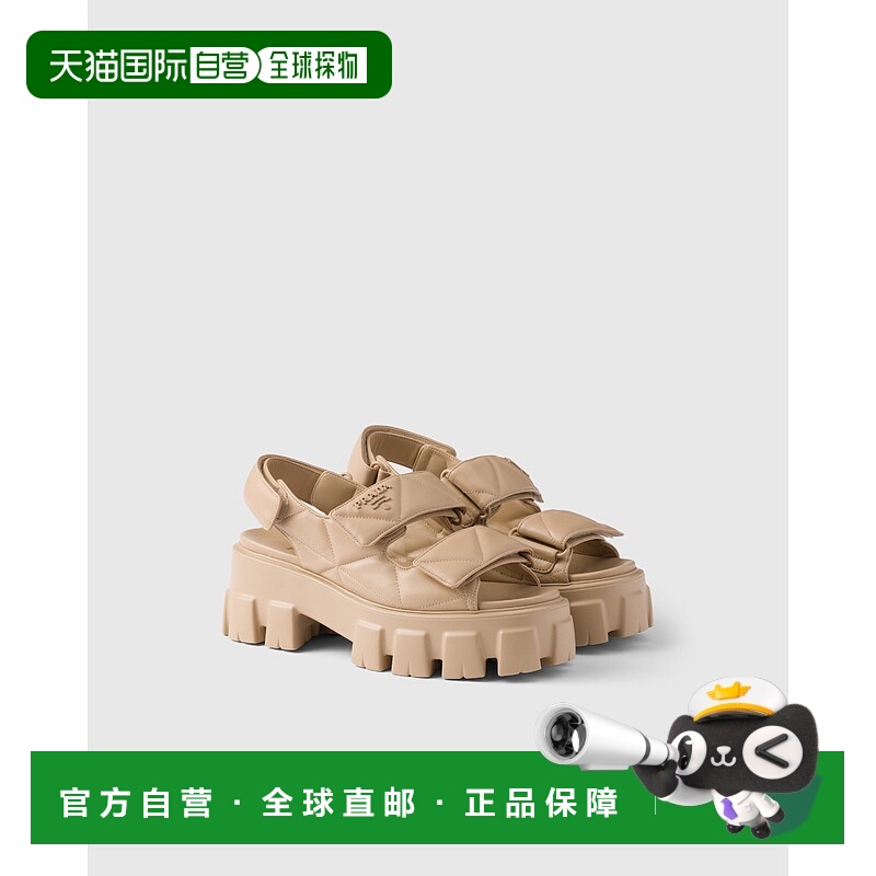 欧洲直邮PRADA (2025新品) Monolith 纳帕皮凉鞋厚底普拉达运动