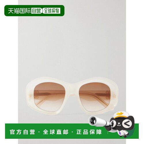 1h可退 香港直邮LOEWE 罗意威 女士 Anagram 圆框醋纤太阳眼镜 LW