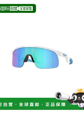 自营欧洲直邮Oakley Resistor儿童白色/蓝色O Matter塑料运动太阳