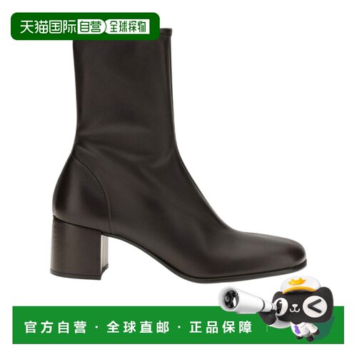 香港直邮PRADA 女士高跟鞋 1U233OL68F0003 AW2026 棕色 粗跟短筒