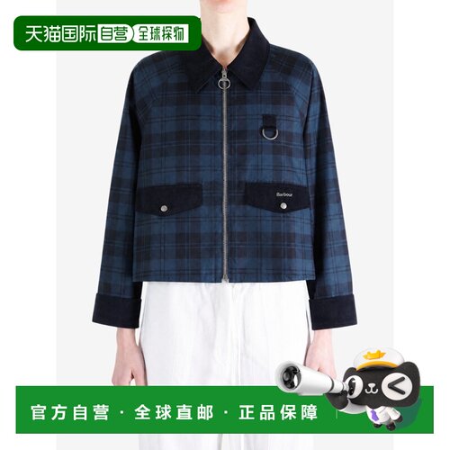 BARBOUR Baiton女款长袖格纹拉链口袋夹克外套 LCA0407 BL71