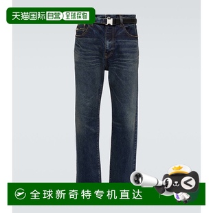 男士 003638 香港直邮Sacai 直筒牛仔裤 blue蓝色 舒适时尚