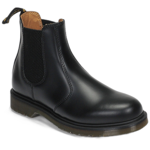 dr. martens 女士黑色光面皮革短筒时尚休闲百搭切尔西靴靴子