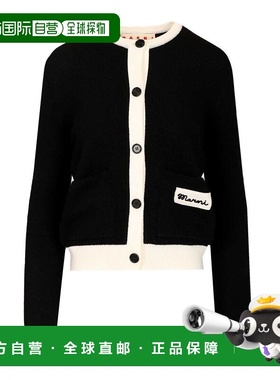 1h可退 香港直邮Marni 玛尼 女士 标志贴片针织开衫 CDMD0434Q0UF