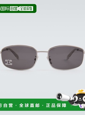 1h可退 香港直邮Celine 思琳 男士 Triomphe 02 莱茵石矩形太阳眼