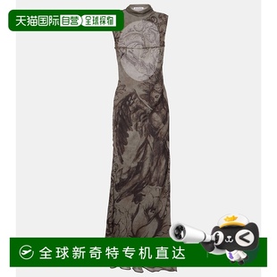 印花网纱长款 艾克妮 女士 连衣裙 香港直邮Acne 1h可退 Studios