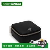 自营欧洲直邮Tumi途明 Belden女士黑色 枪灰色皮革拉链开合珠宝盒