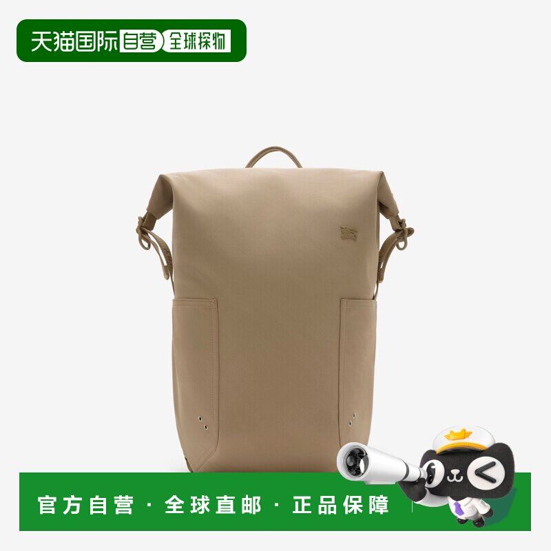 自营欧洲直邮Burberry博柏利 Storm双肩包灰褐色聚酯纤维尼龙男女