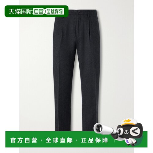 香港直邮Canali 康钠丽 男士 直筒羊毛法兰绒裤子 AR03472V916051