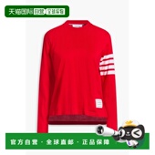 香港直邮Thom 女士 Browne 1h可退 汤姆 布朗 条纹棉针织上衣 FJS