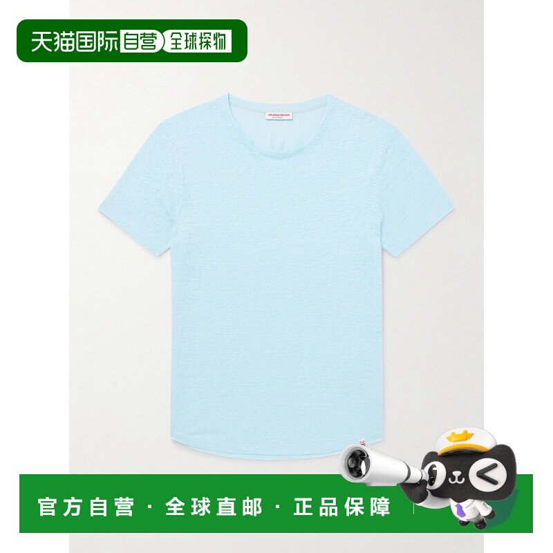 1h可退 美国直邮Orlebar Brown 男士 OB-T 修身亚麻针织T恤 28011