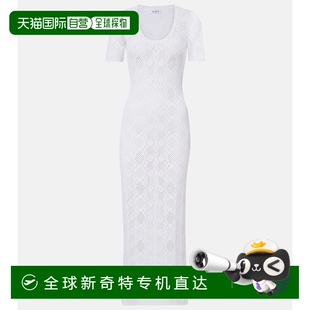 香港直邮Alaia 蕾丝中长连衣裙 1h可退 女士 white白色 舒适时尚