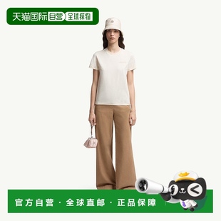 棉质 带徽标和珍珠 恤短袖 自营欧洲直邮Moncler 女装 盟可睐