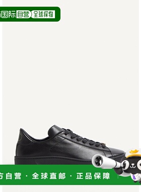 香港直邮Valentino 华伦天奴 男士 黑色皮质运动鞋 7Y2S0K34BYA