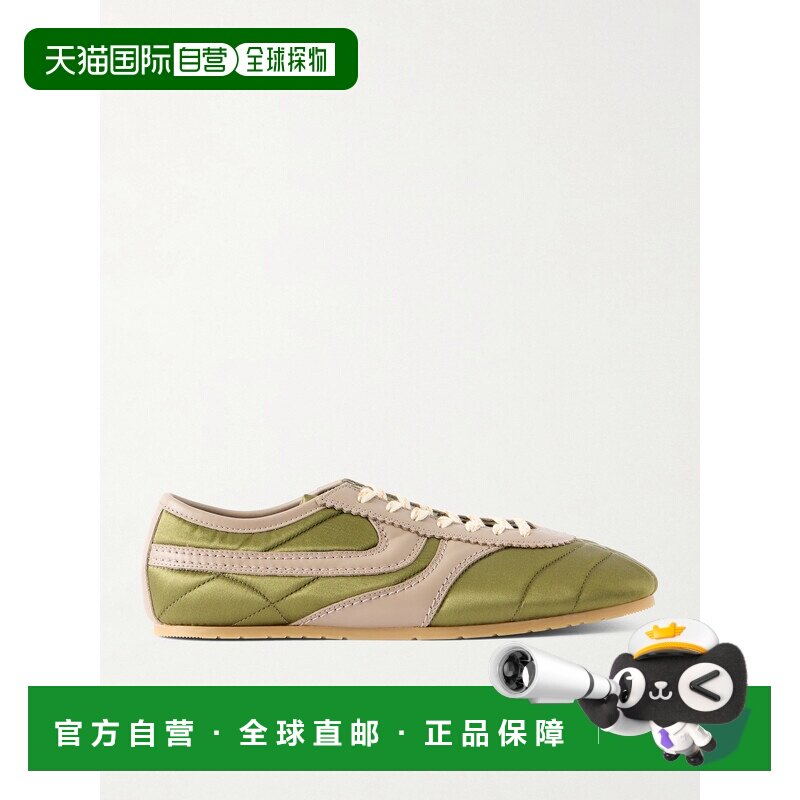 Dries Van Noten 德赖斯 范诺顿 男士 皮革边绗缝绸缎运动鞋运