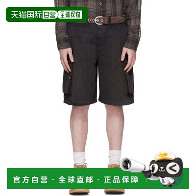 1h可退 香港直邮Our Legacy 男士 黑色 Mount 短裤 M2264MSJHWash