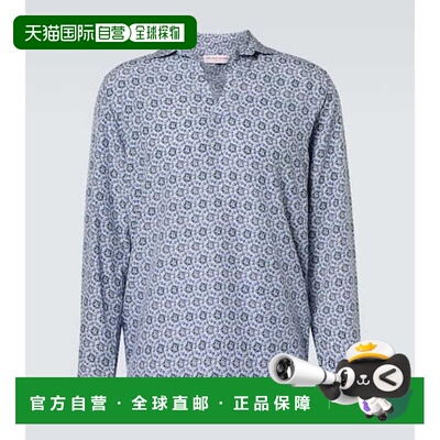 香港直邮Orlebar Brown 男士 Ridley 衬衫 blue蓝色 舒适时尚
