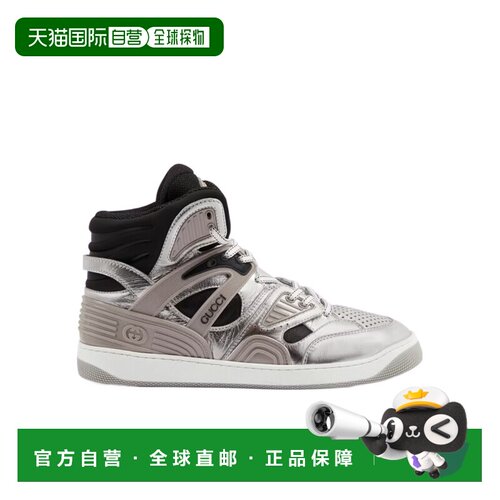 自营1h可退 Gucci Basket高帮休闲运动鞋 724005AABB8