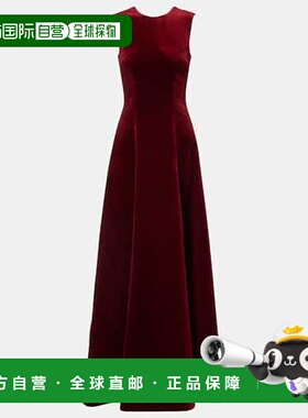 1h可退 香港直邮EMILIA WICKSTEAD 女士 Nodin 棉质天鹅绒礼服