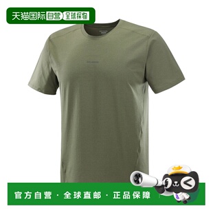 1h可退 香港直邮SALOMON 男士T恤 LC2438700GRAPE SS2026 军绿色