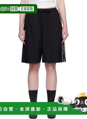 香港直邮Y-3 女士 黑色 Sport Uniform Raw Cut 3 Stripes 短裤 K