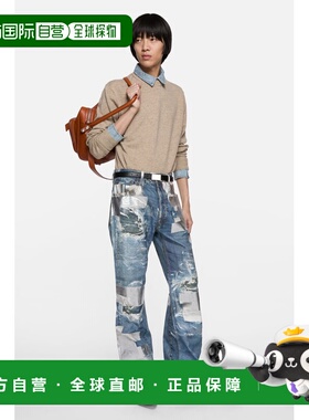 欧洲直邮ACNE(艾克妮)牛仔印花-直切牛仔裤直筒裤