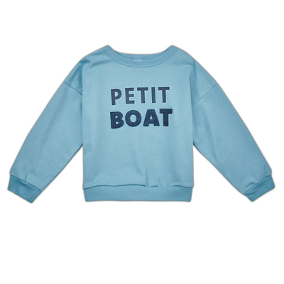 欧洲直邮Petit Bateau 小帆船 男孩 LOGO 卫衣 蓝色