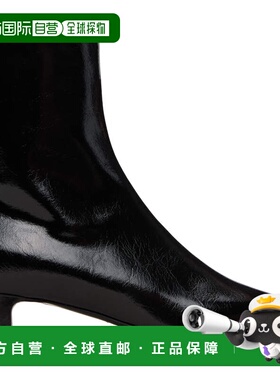 香港直邮toteme 女士 黑色 Slim Naplack 踝靴 254WAS931LE0046