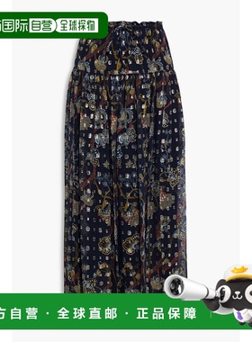 香港直邮Chloe 蔻依 女士 fil coupe 印花真丝雪纺长款半身裙 CHC