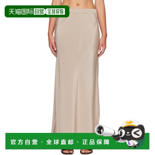 1h可退 香港直邮MaxMara 麦斯玛拉 女士 灰褐色 Sospiro 半身裙 2