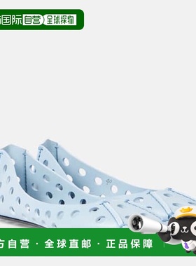 1h可退 香港直邮Alaia 女士 Perfo 皮质芭蕾舞鞋 blue蓝色 舒适时