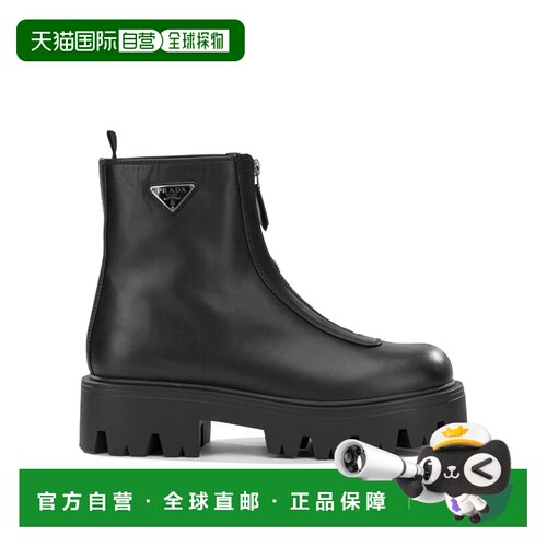 香港直邮Prada 普拉达 女士 Zippers 皮质短靴女靴 1T328OUZEF000