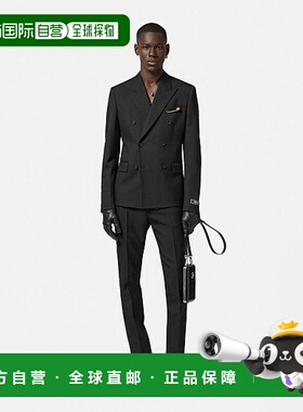 香港直邮Versace 初剪羊毛双排扣西装外套 10124921A07978长袖