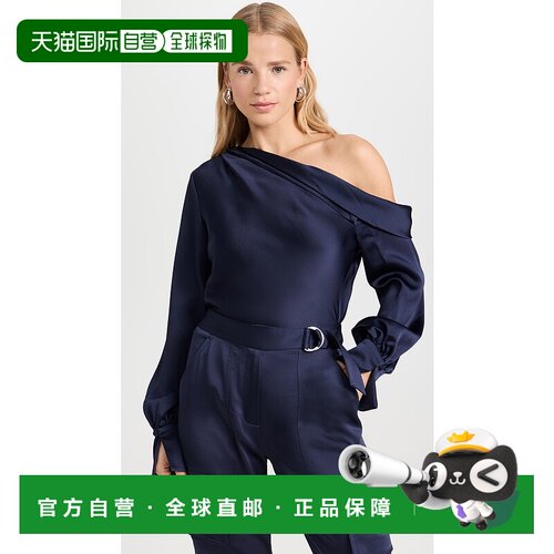 香港直邮Simkhai 女士 Alice 单肩上衣 blue蓝色 舒适时尚