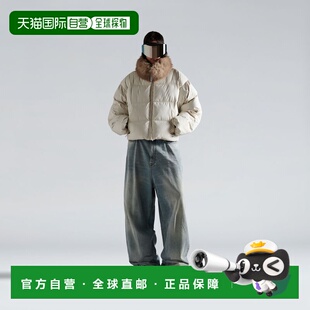 欧洲直邮BALENCIAGA(2025 年款)女士滑雪羽绒服,粉白色