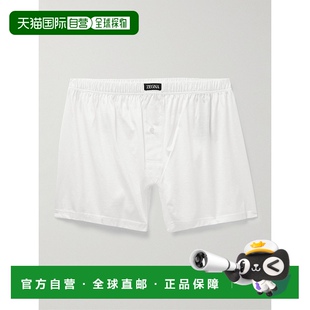 香港直邮Zegna 棉针织四角裤 杰尼亚 Filoscozia® 男士 1h可退