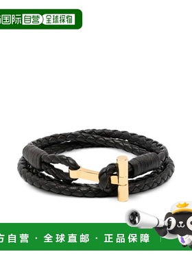 香港直邮Tom Ford 汤姆 福特 男士 T 编织皮革手链 JM005ICL002GE