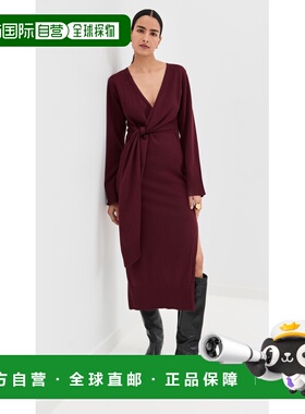 1h可退 香港直邮Simkhai 女士 Skyla 缠绕式连衣裙  舒适时尚