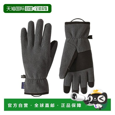 自营欧洲直邮PATAGONIA SYNCHILLA深灰色再生聚酯户外运动手套男