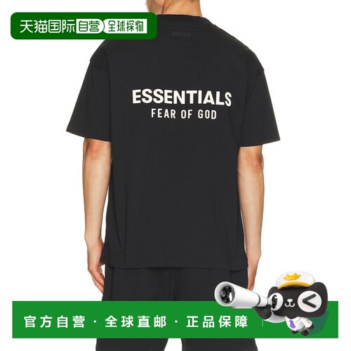 美国直邮essentials fear of god 男士 合身后LogoT恤 125AS25417