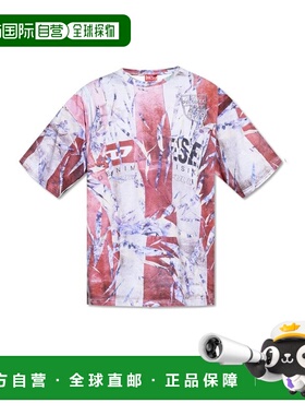 1h可退 香港直邮Diesel 迪赛 男士 红色 & 白色 T-Boxt-R13 T 恤