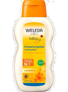 欧洲直邮德国Weleda维蕾德婴儿金盏花舒缓沐浴露200ml