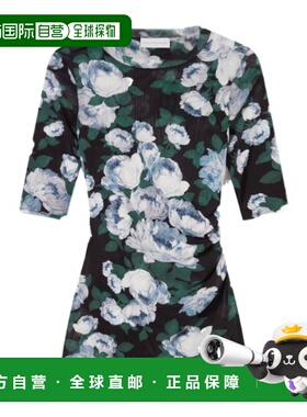 香港直邮Stella McCartney 花卉图案七分袖网纱上衣 6J04373SQA26