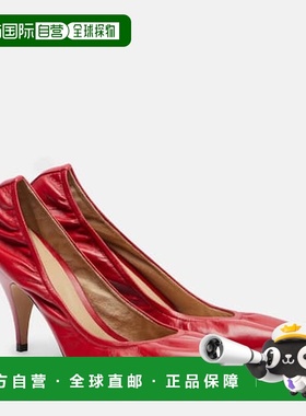 1h可退 香港直邮The Row 女士 Liisa 皮质浅口鞋 red红色 舒适时