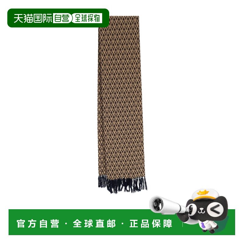 香港直邮VALENTINO 男士围巾 YET01PMLC0PF AW2026 棕色 图案围巾 - 实物图