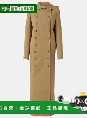 1h可退 香港直邮KHAITE 女士 Mallory 双排扣风衣 beige米色 舒适
