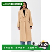 香港直邮VINCE 大衣 女士 1h可退 单排扣经典 款 brown棕色 舒适时