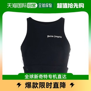 香港直邮Palm PWVO001C99FAB002 Angels 黑色logo印花背心