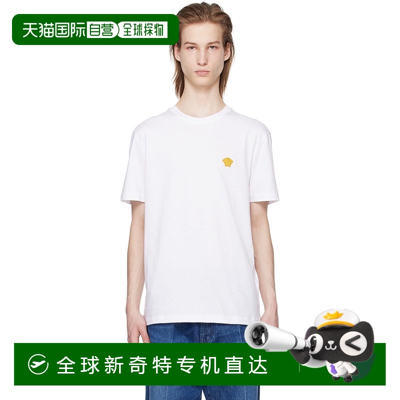 香港直邮Versace 范思哲 男士 白色 Medusa T 恤 10084811A08489