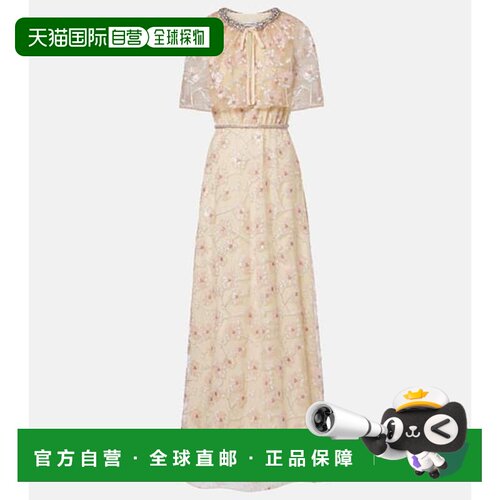 香港直邮Self-Portrait 女士 精饰花朵披肩长款连【付后1h可退】
